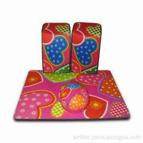 3-in-1 Computer Combo Speaker, Mouse and Mouse Pad, Various Colorful Shells are Available